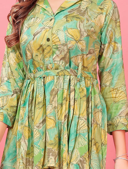 Introducing Sea Green Premium Rayon Top & Pant Co-ord Sets for Women