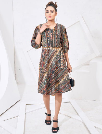 Floral Delight New Printed D Capsul Cotton Dress For Women