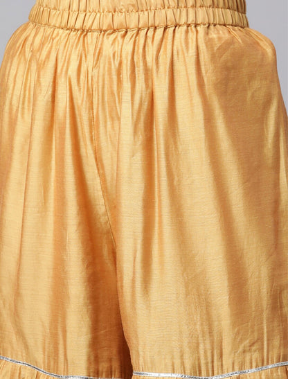 Ethnic Chanderi Silk Kurta Sharara Dupatta Sets For Women