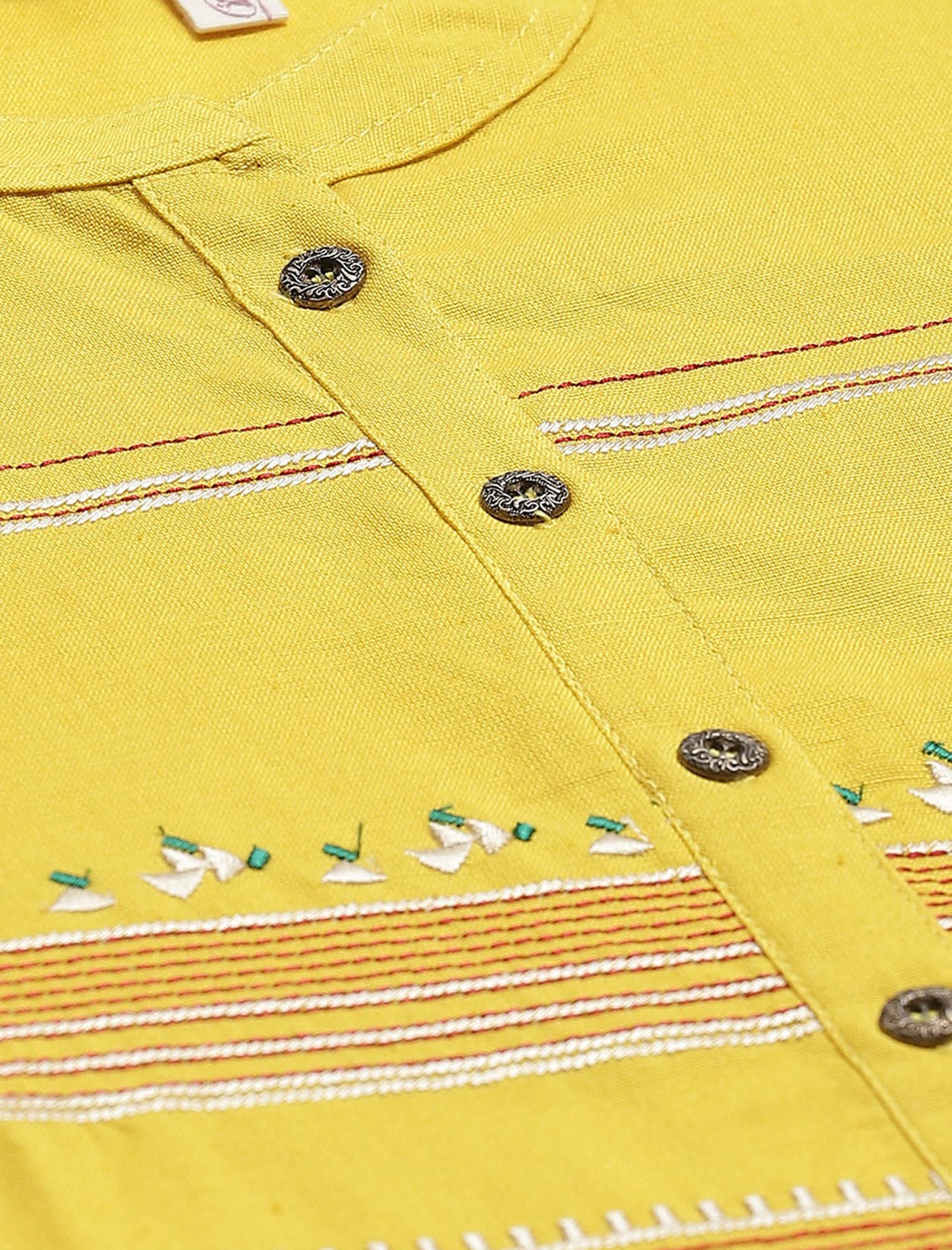 Mustard Yellow Yoke Design Straight Divena Kurta For Women