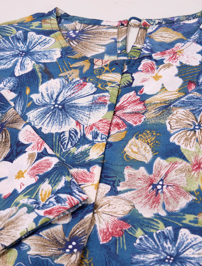 Blue Any Occasion Cotton Western Co-ord Sets