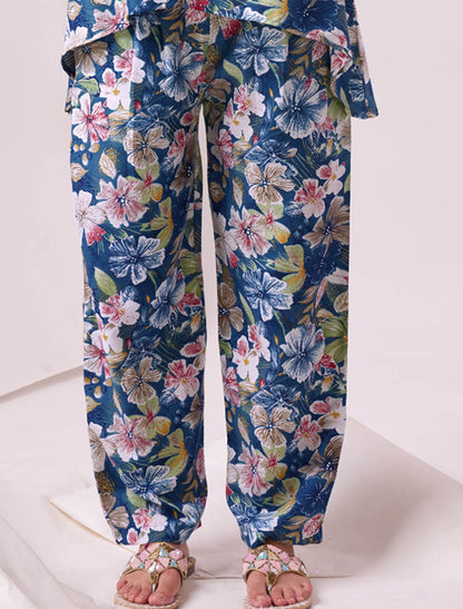 Blue Any Occasion Cotton Western Co-ord Sets