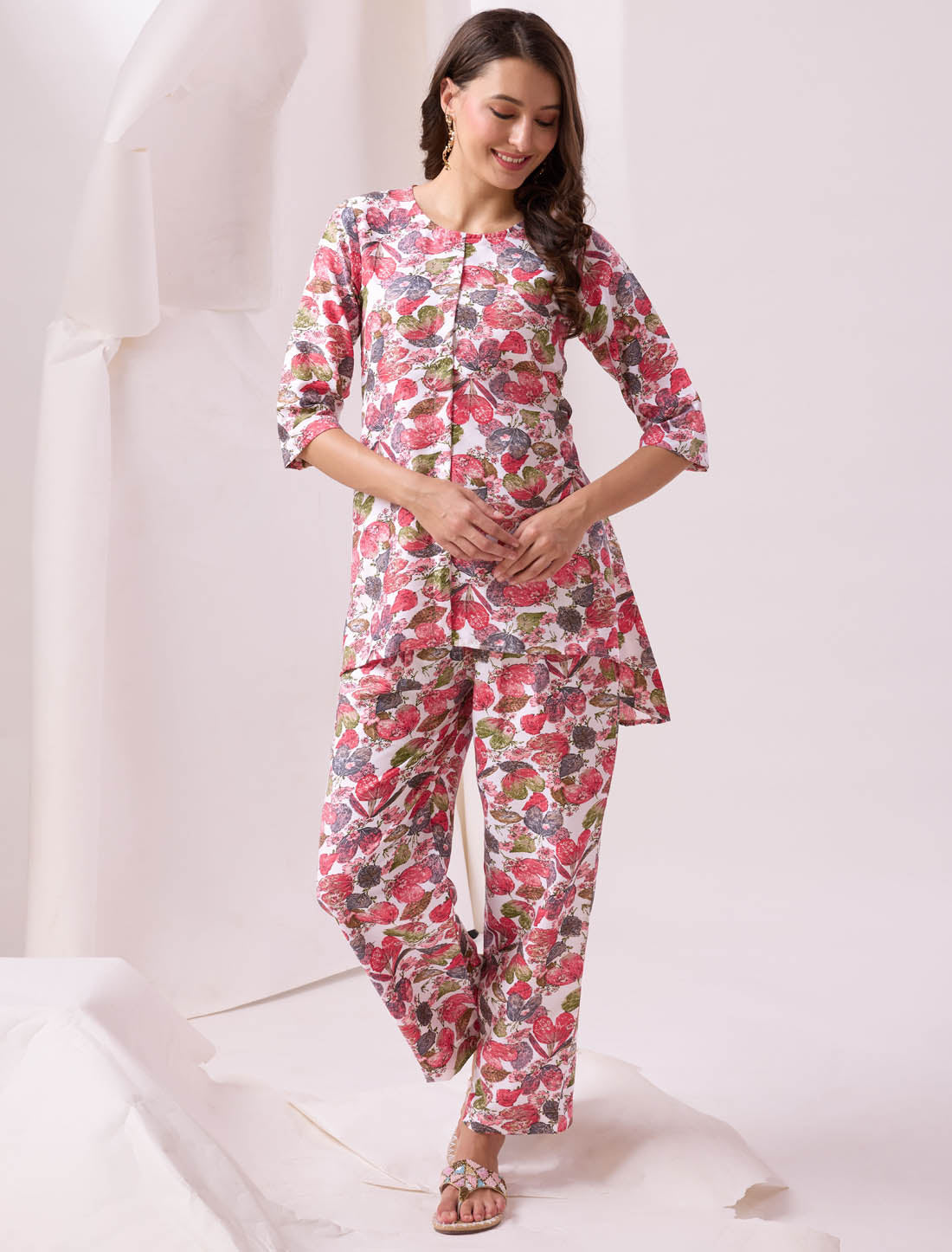 Experience White Print Women Weatren Co-ord Sets