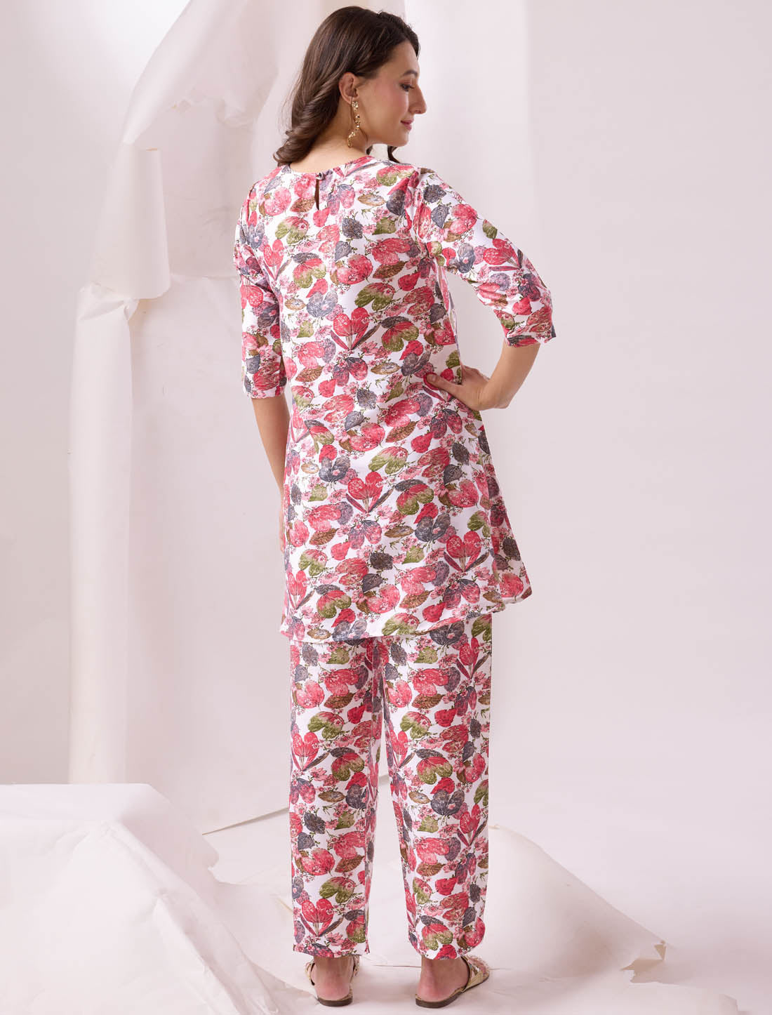 Experience White Print Women Weatren Co-ord Sets