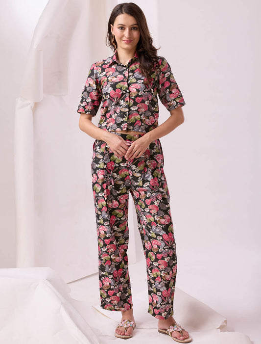 Elevate With Black Print Western Women Co-ord Sets