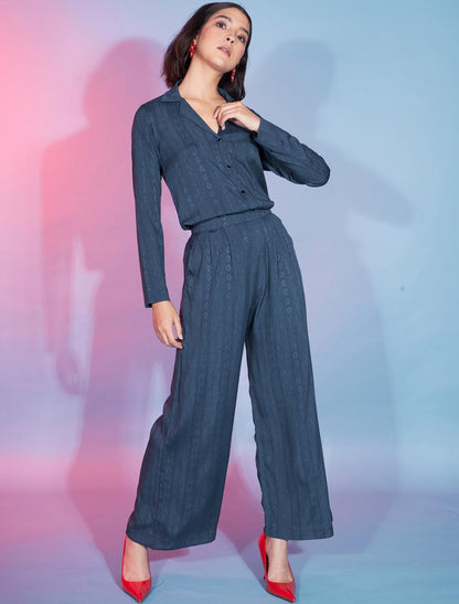 Luxurious Teal Green Viscose Rayon Co-ord Sets with Shrugs For Women