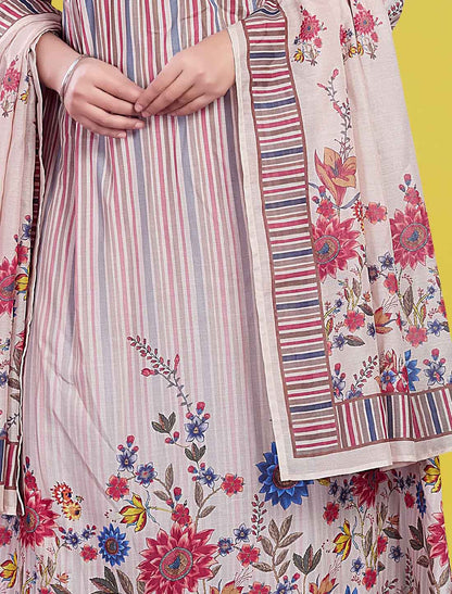 Multi-Color Ethnic Cotton Elegant And Comfortable Salwar Suits