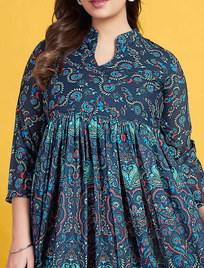 Ethnic Neavy Blue Muslin Elegant And Comfortable Salwar Suits