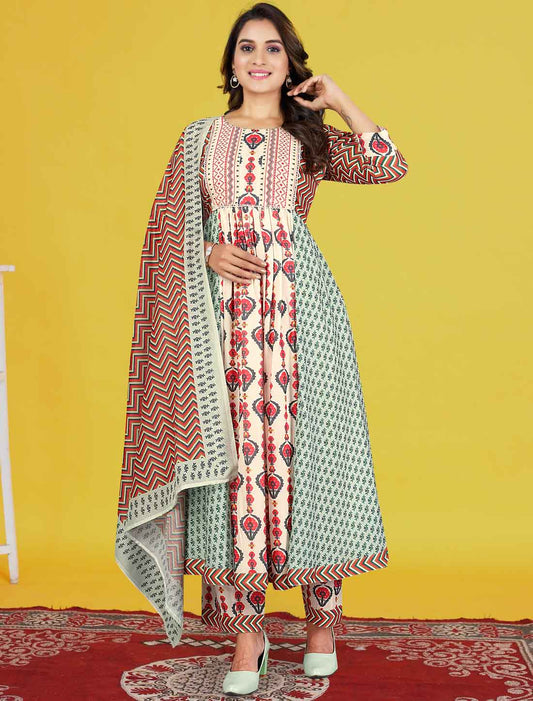 Multi-Color Cotton Elegant And Comfortable Ethnic Salwar Suits