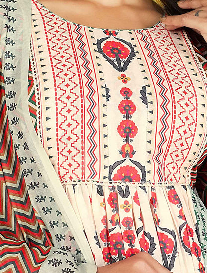 Multi-Color Cotton Elegant And Comfortable Ethnic Salwar Suits