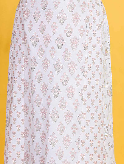 Ethnic White Cotton Elegant And Comfortable Comfort Salwar Suits