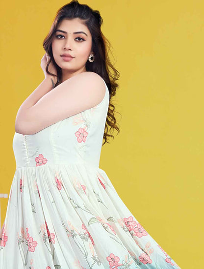 White & Blue Cotton Elegant And Comfortable Salwar Suits