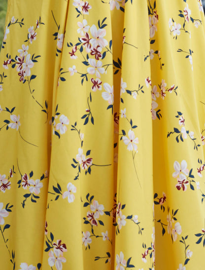 Black Cotton Top with Crepe Silk Fabric Top And Skirt Set For Women