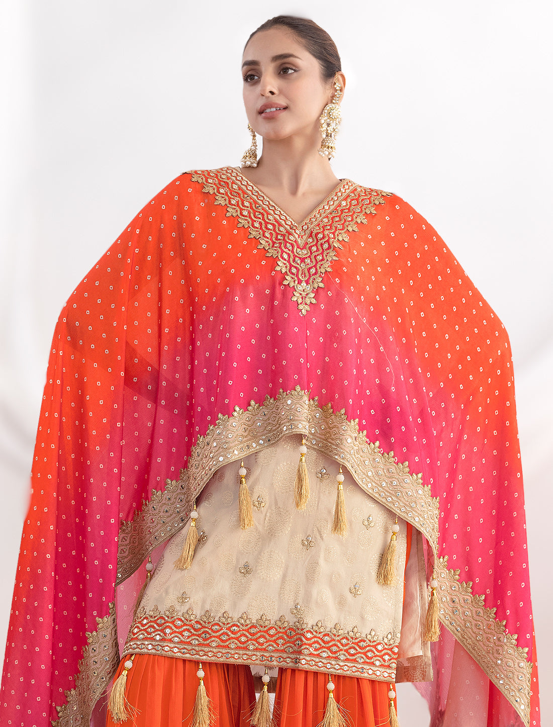 Freesize Sharara Set – Mirror Embroidery (Up to XL)