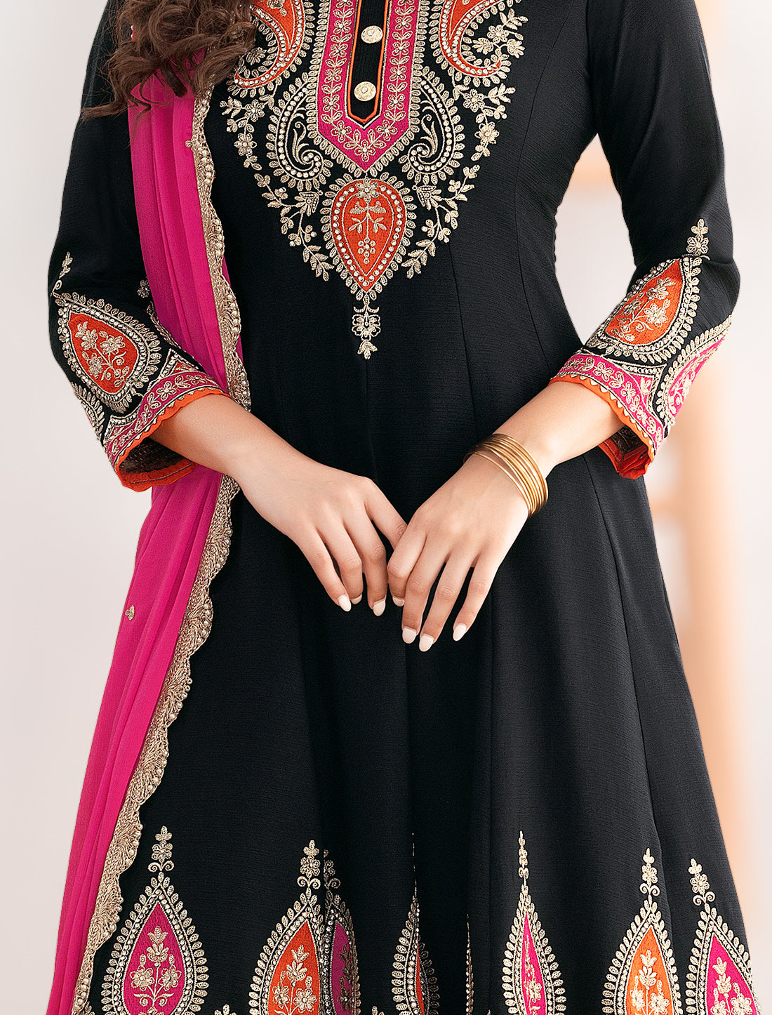 Kalidar Anarkali Suit Set for Women | Premium Chinnon Ethnic Wear