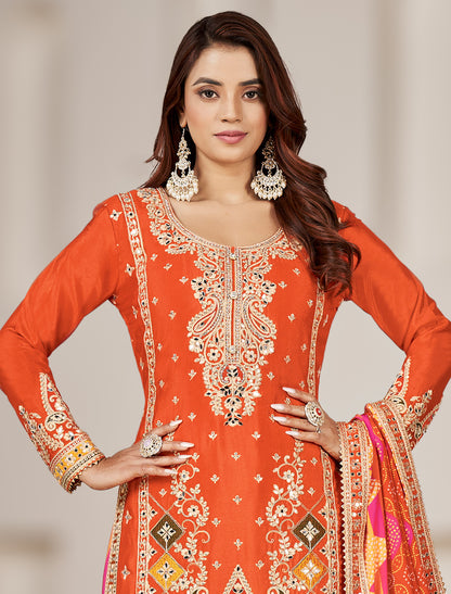 Premium Chinnon Readymade Suit – Freesize Up to XL