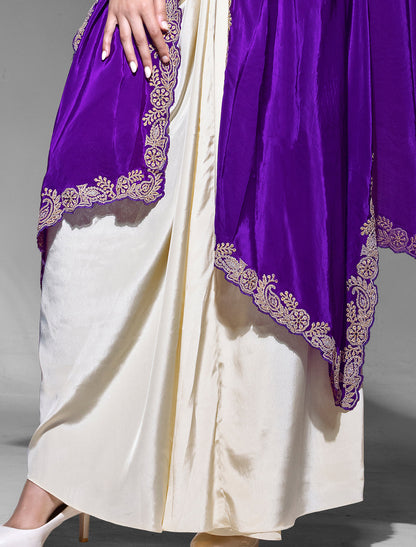 Freesize Designer Outfit – Heavy Embroidered Blouse & Elegant Skirt