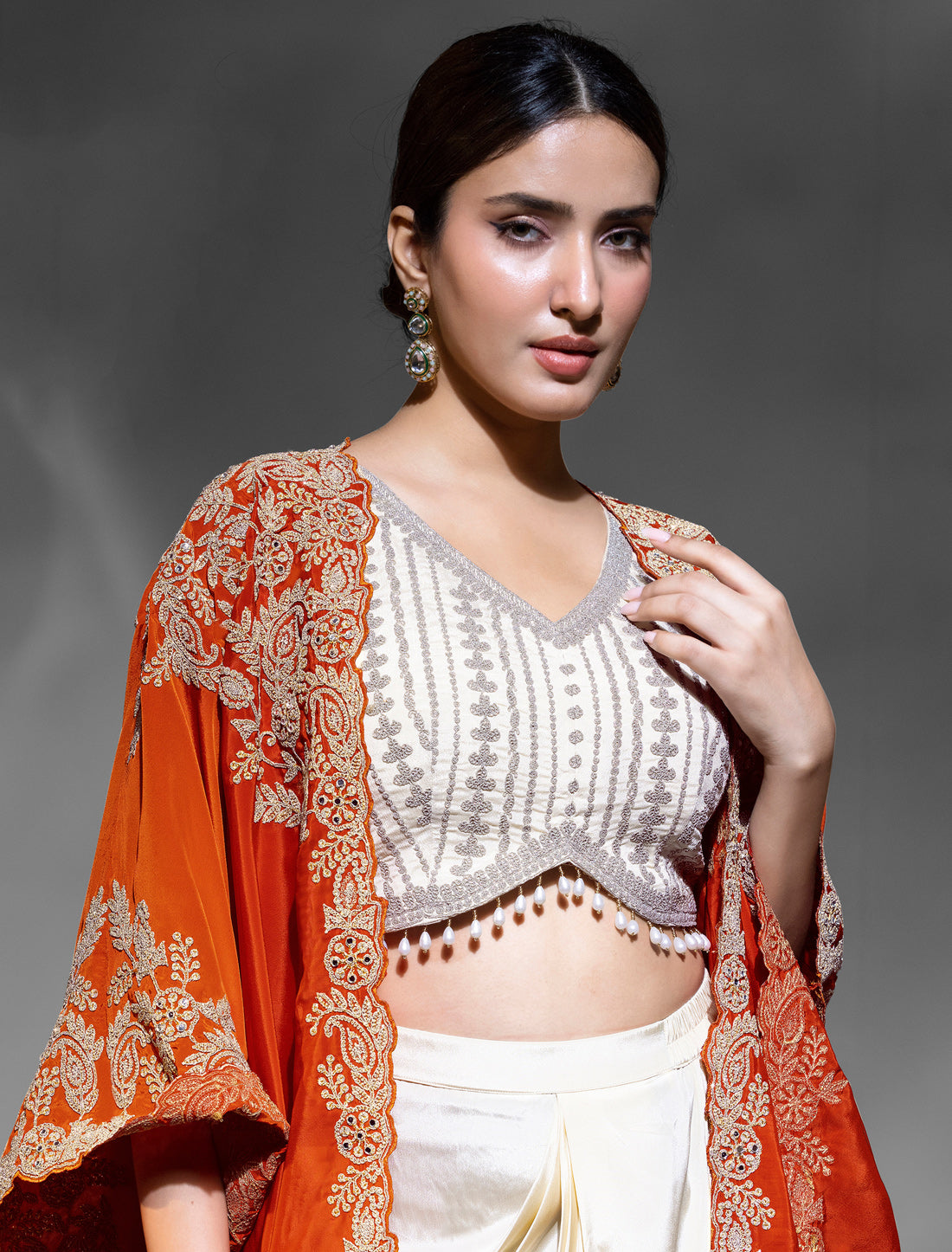 Elegant Freesize Party Wear Set with Embroidery (Up to XXL)