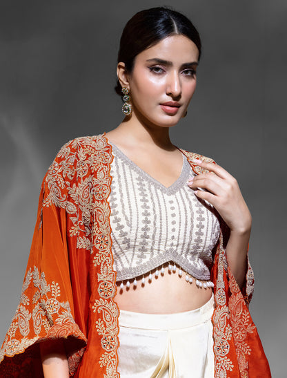Elegant Freesize Party Wear Set with Embroidery (Up to XXL)