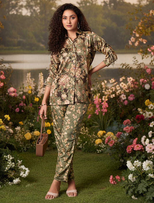 Silky Crepe Coord Set – Ethnic Wear for Women