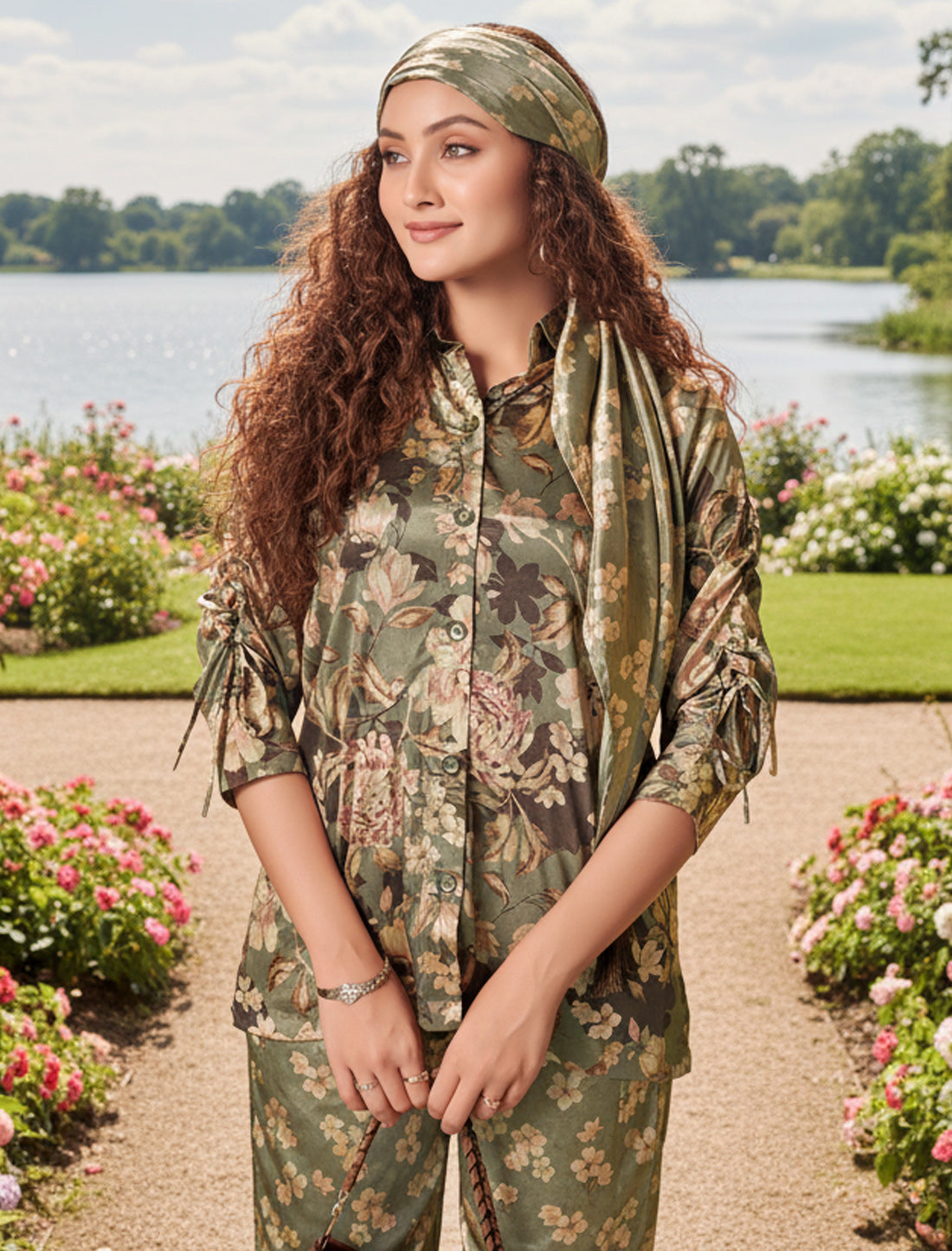 Silky Crepe Coord Set – Ethnic Wear for Women