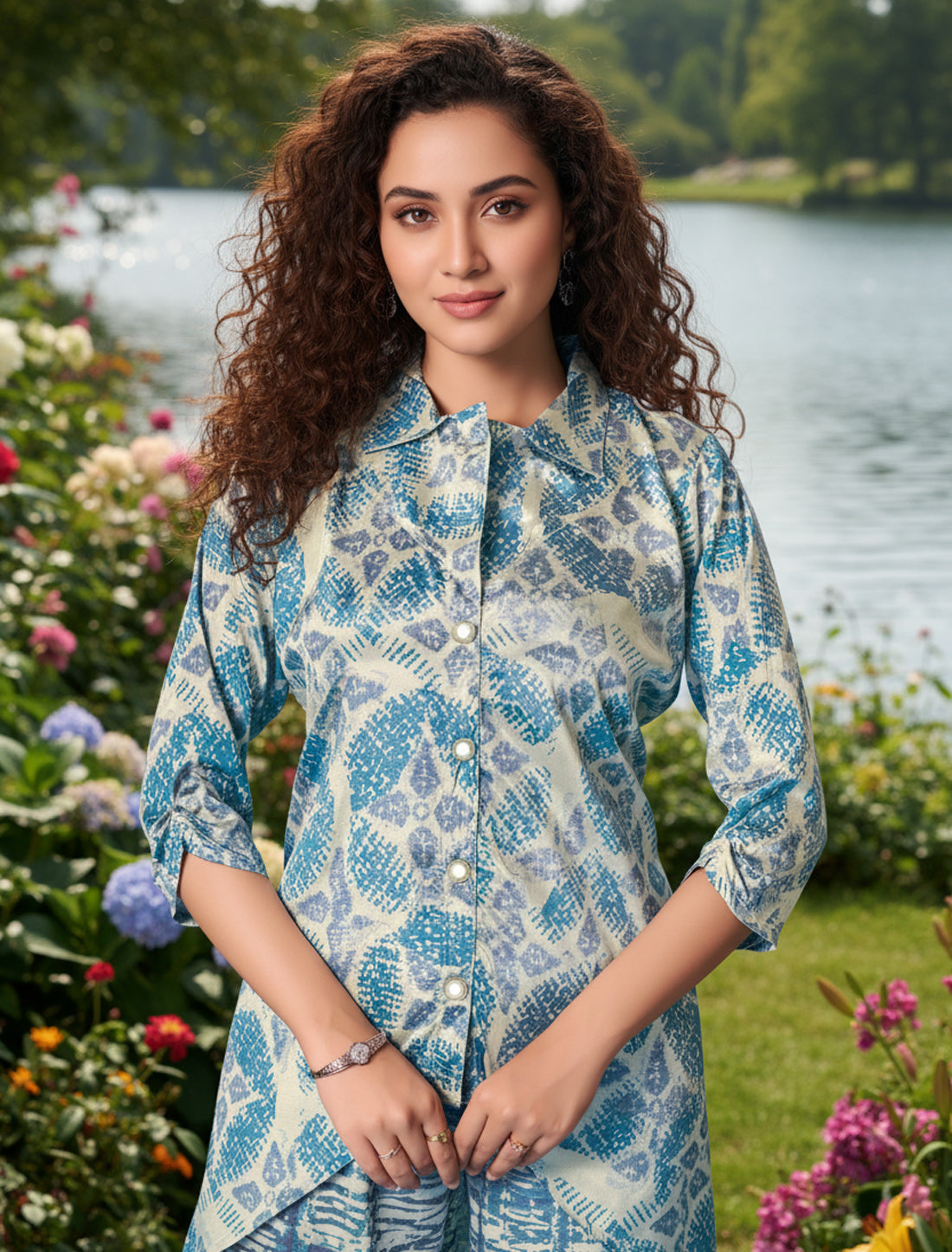 Comfortable Silky Crepe Coord Set | Ethnic Wear for Women