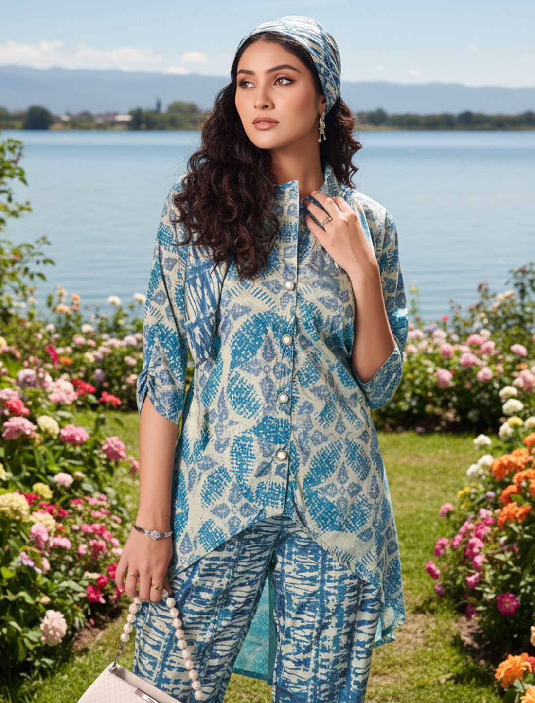 Comfortable Silky Crepe Coord Set | Ethnic Wear for Women
