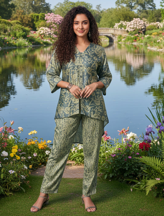 Fashionable Coord Set for Women – Silky Crepe