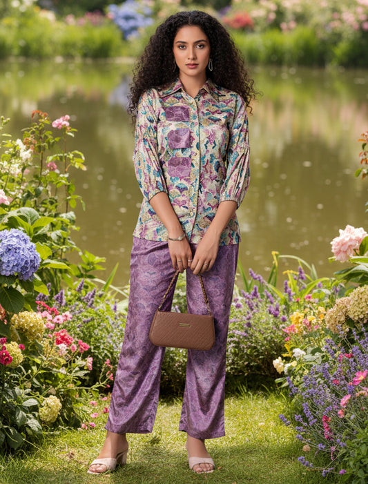 Beautiful Silky Crepe Coord Set | Ethnic Wear for Women
