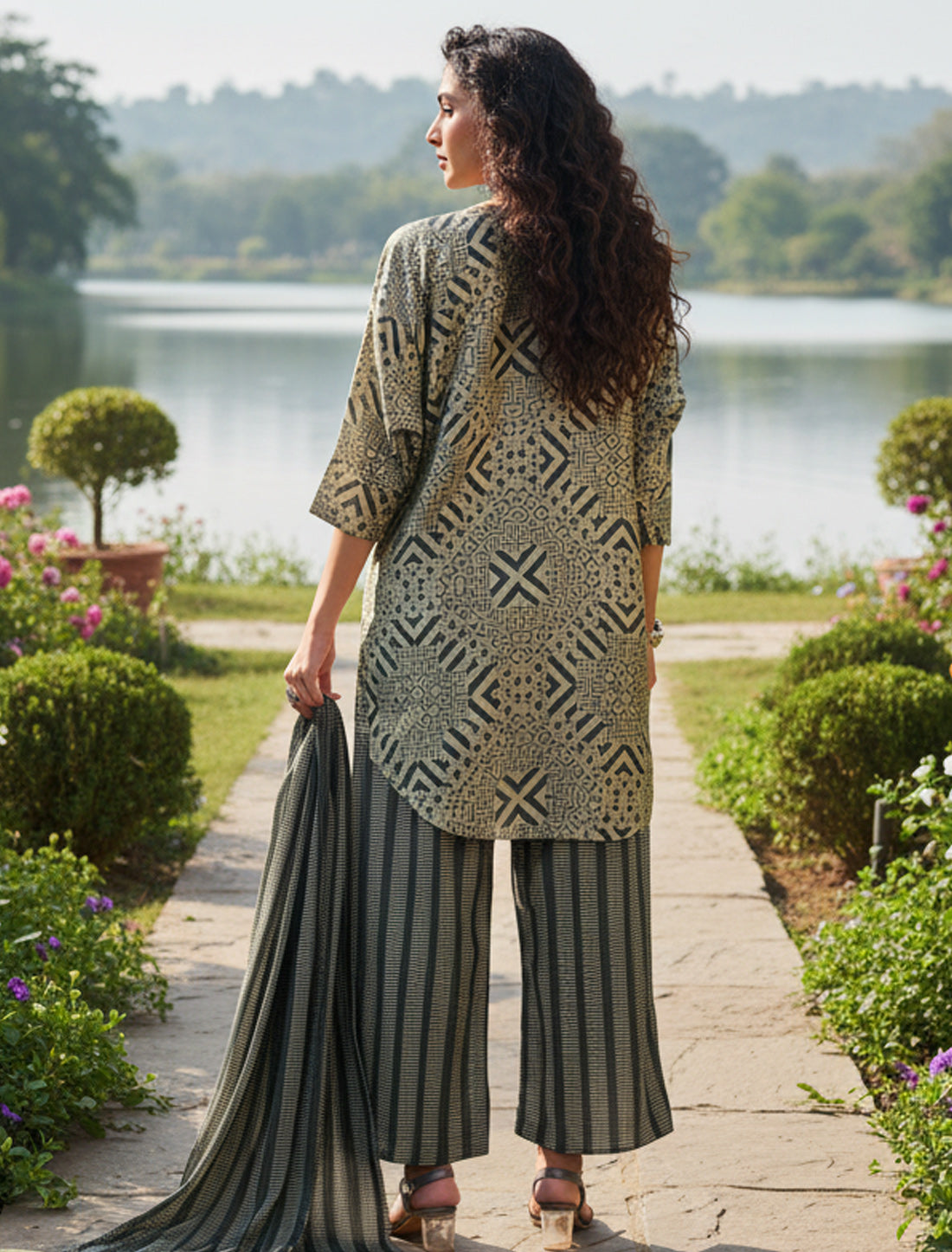 Elegant Coord Set in Silky Crepe Fabric | BeFashionate Women’s Ethnic Wear