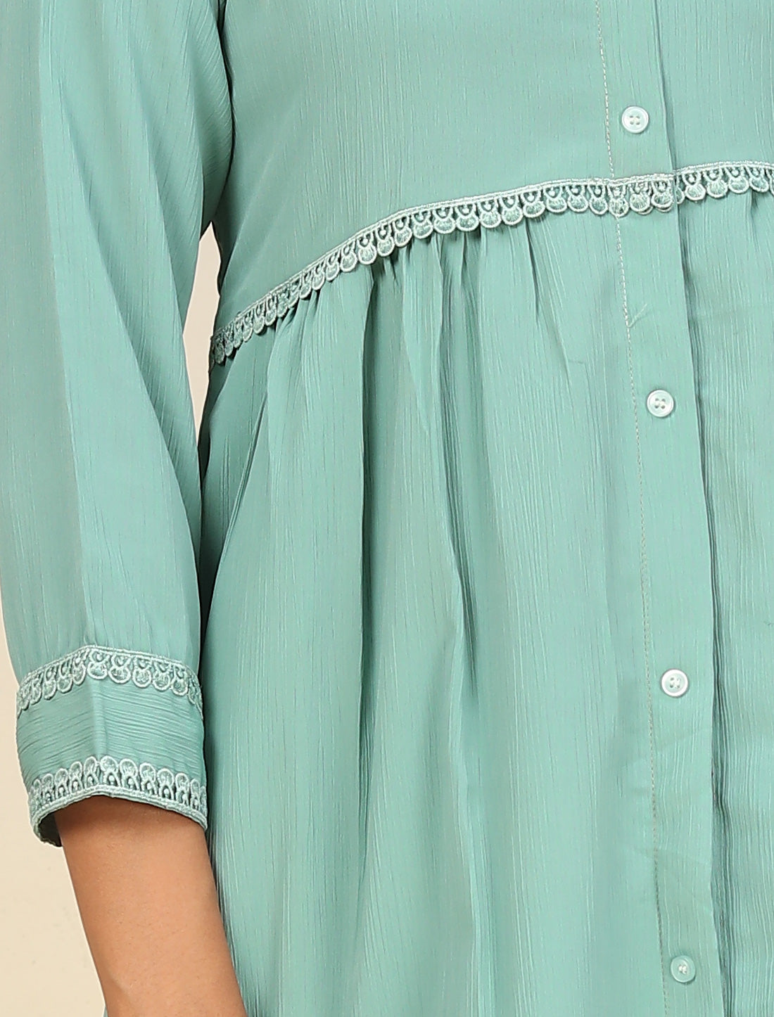 Rama Green Ethnic Cotton Kurta Sets