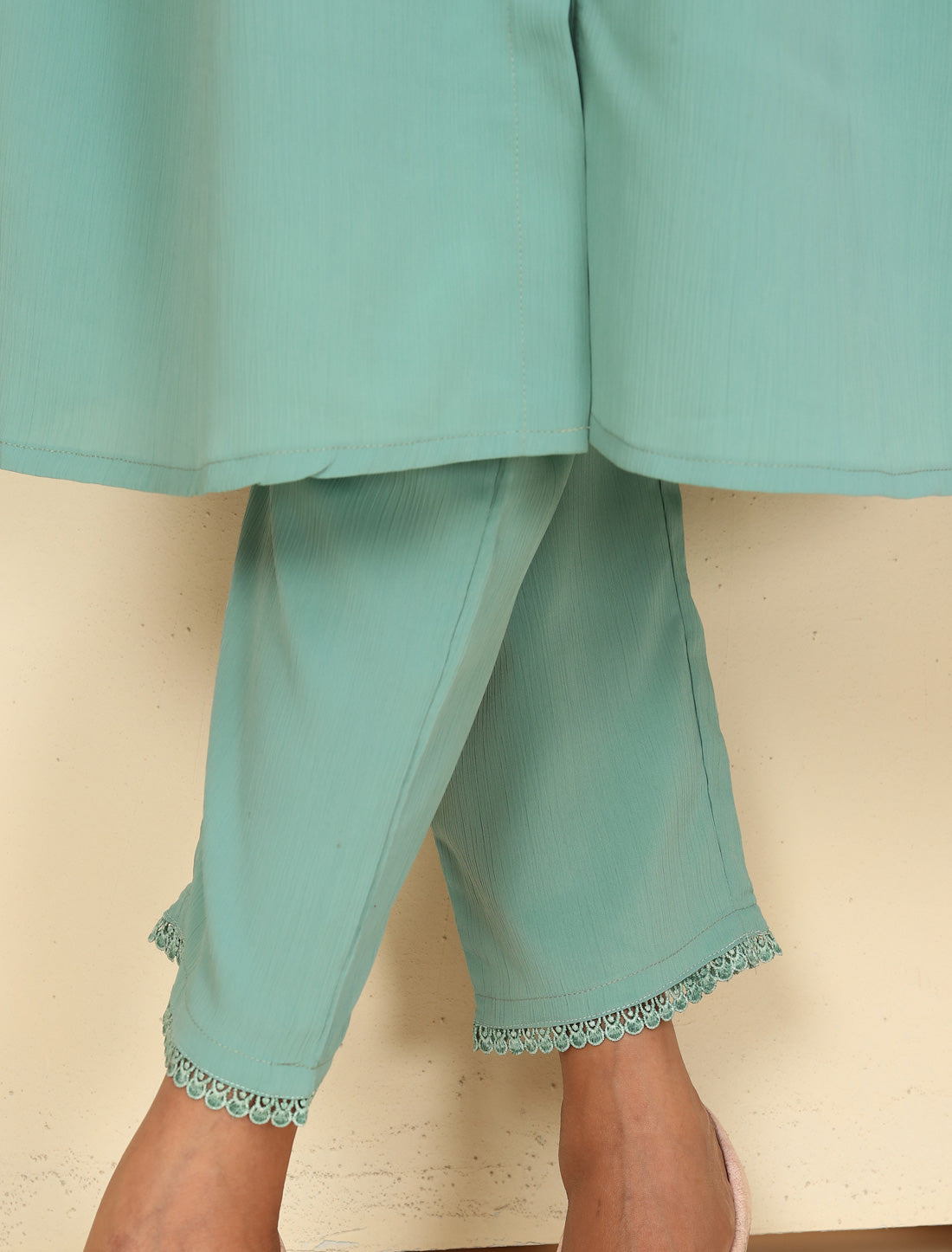 Rama Green Ethnic Cotton Kurta Sets