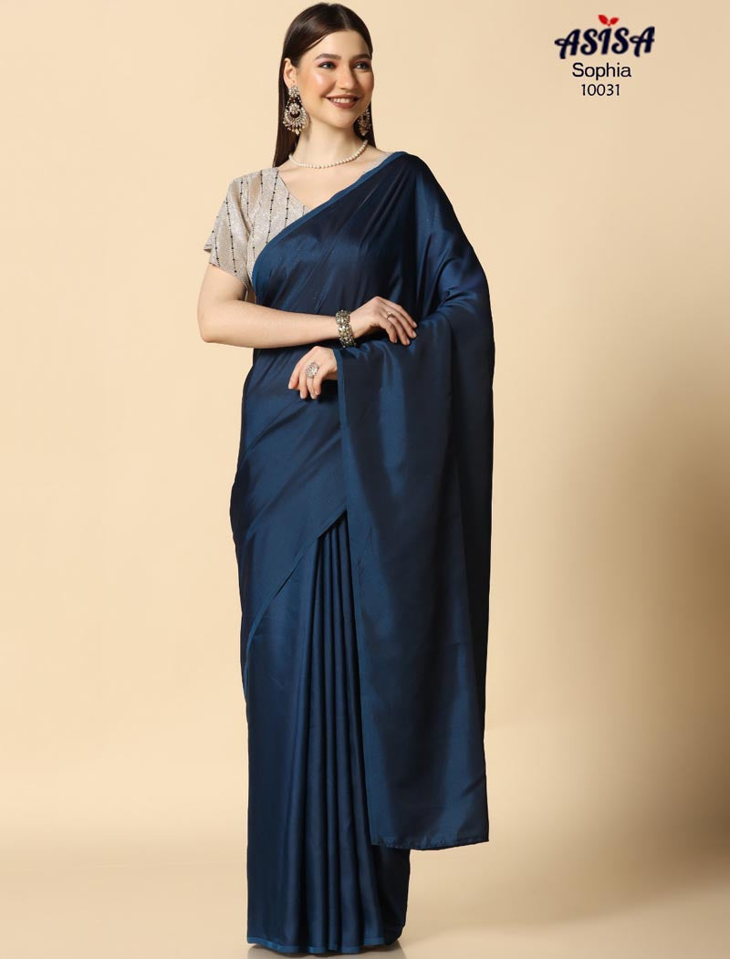 Launching Our New Blue Burfi Silk And Super Soft Saree With Imported Lycra Blouse Traditional Wear UnStitched Saree