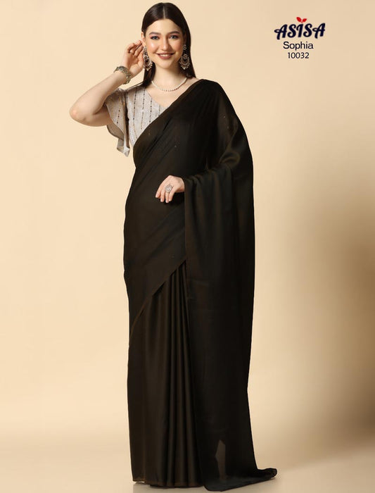 Launching Our New Brown Burfi Silk And Super Soft Saree With Imported Lycra Blouse Traditional Wear UnStitched Saree