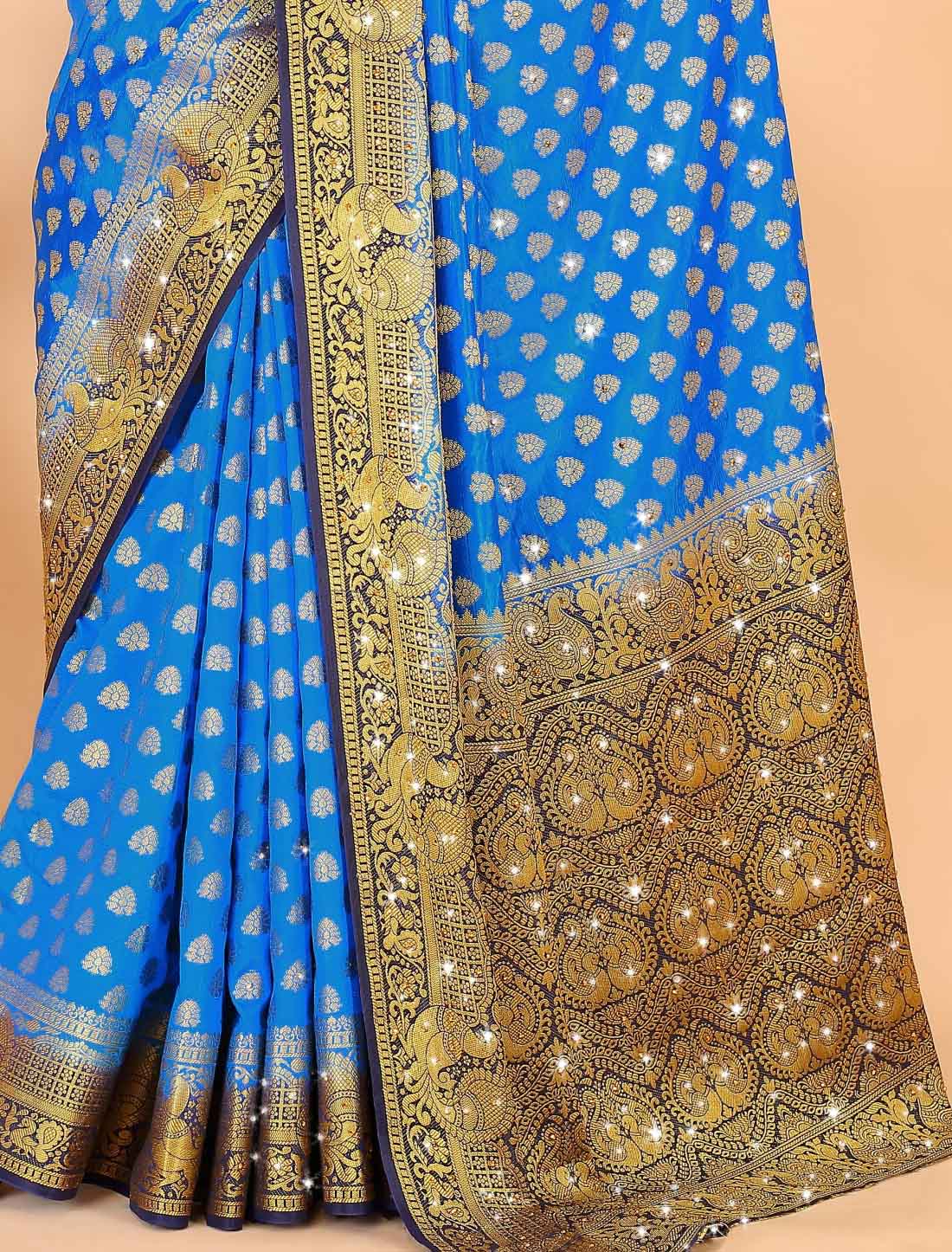 Wear Traditional Banarasi Silk With Woven Blouse Ethinc Saree