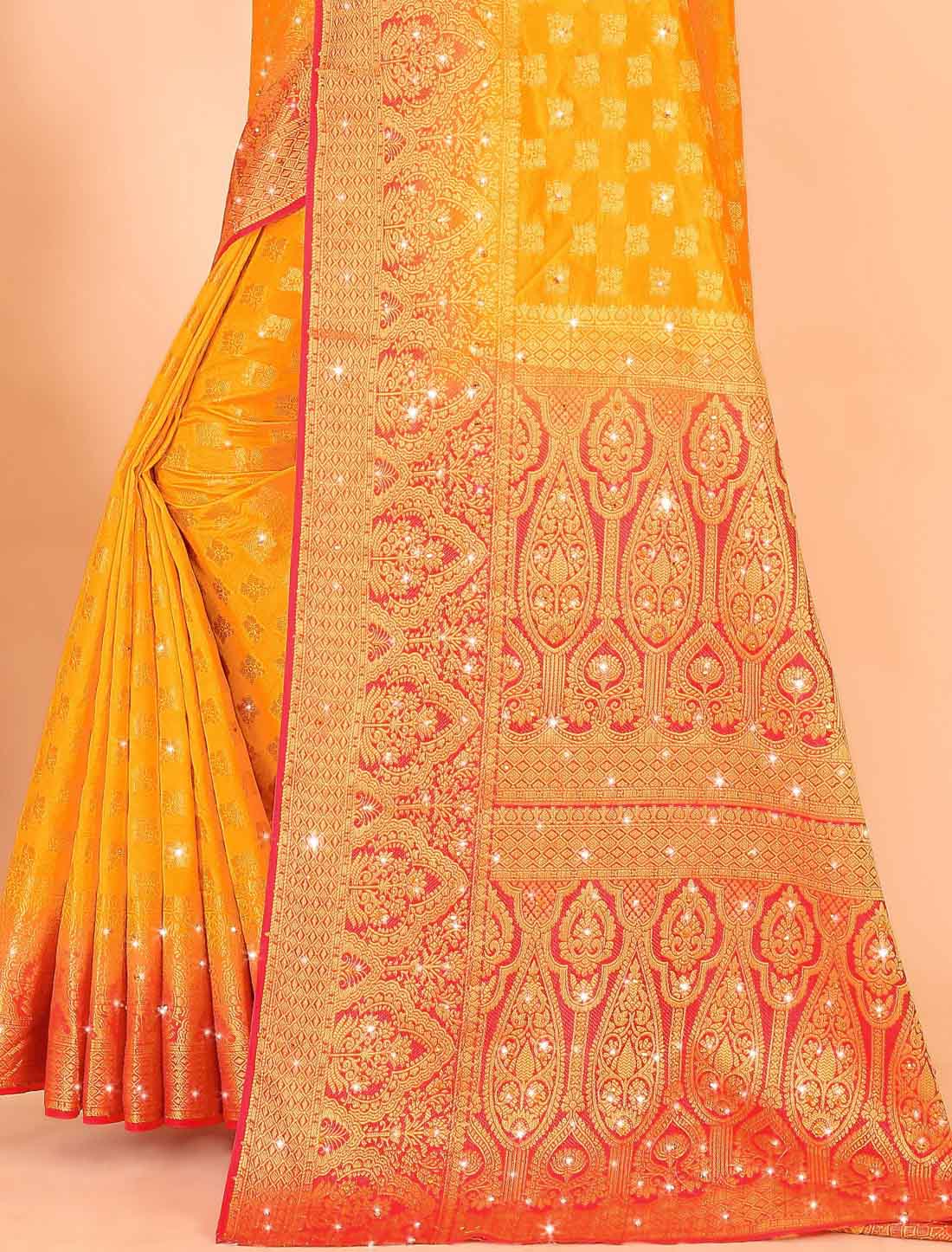 Ethinc Banarasi Silk With Designer Woven Blouse Traditional Saree