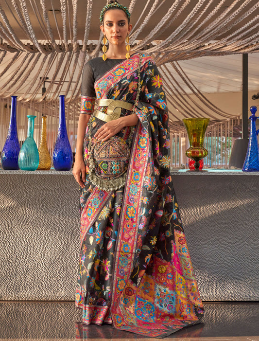 Kashmiri Dream Handloom Weaving Modal Women Saree