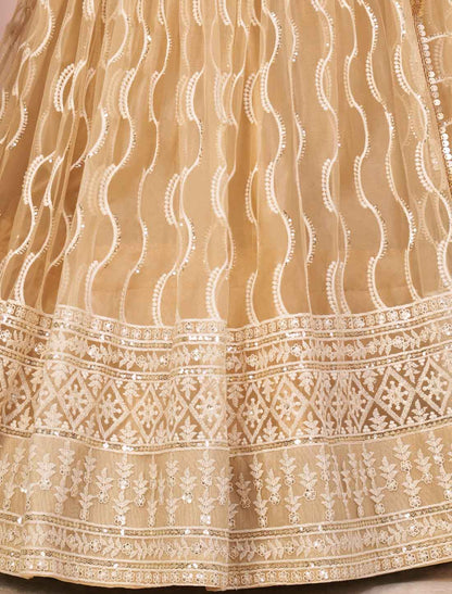 Yellow Ethnic Embroidery Semi-Stitched Lehenga Choli