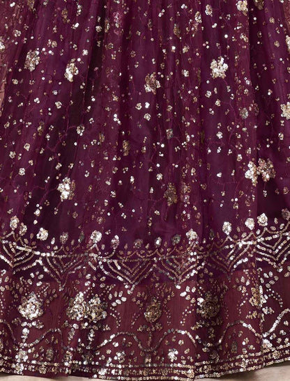 Ethnic Zari Embroidery Un-Stitched Lehenga Choli
