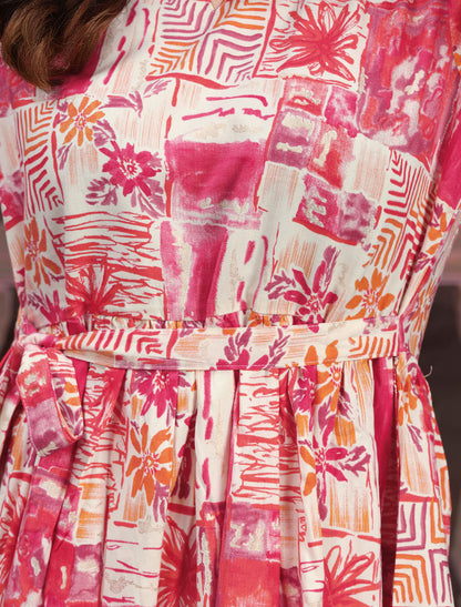 Vintage Women Chic Premium Chanderi Export Quality Print Co-ord Sets