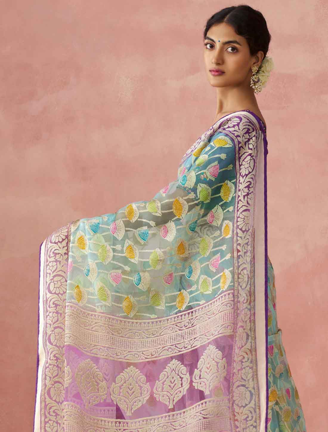 Step Up With Ethnic Soft Brasso Organza Printed Saree