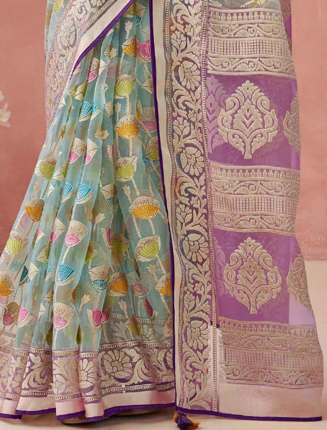 Step Up With Ethnic Soft Brasso Organza Printed Saree