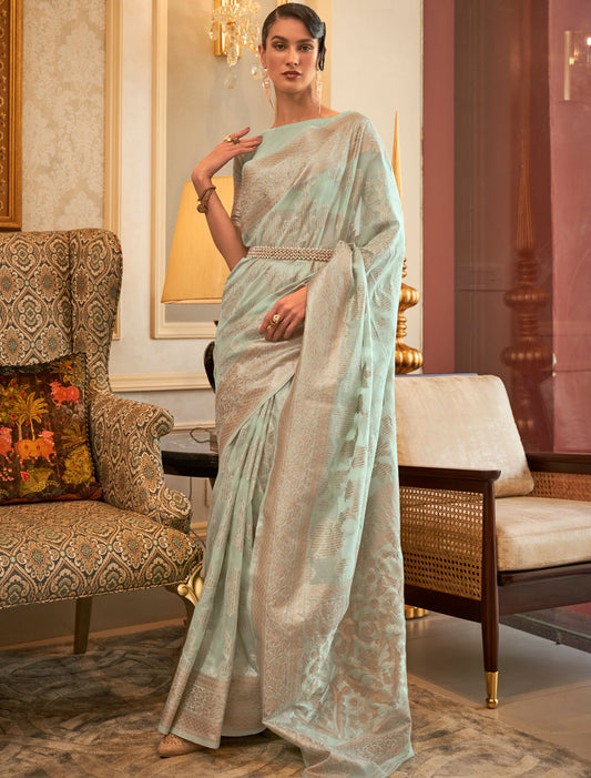 Regal Modal Sequins Value Added Handloom Weaving Women Saree