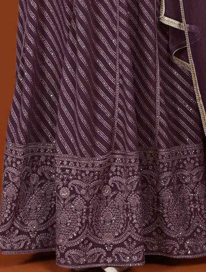 Crafted Heavy Embroidery and Premium Fox Party Ethnic Gown Sets