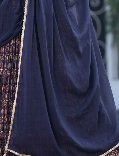 Premium Ethnic Soft Dolla Mirror Work Designer Gown With Dupatta