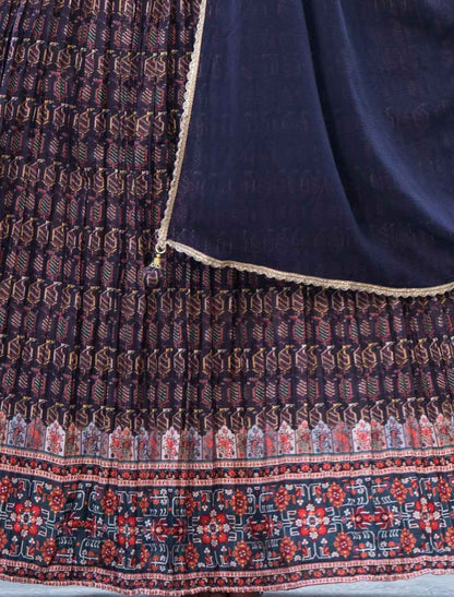 Premium Ethnic Soft Dolla Mirror Work Designer Gown With Dupatta
