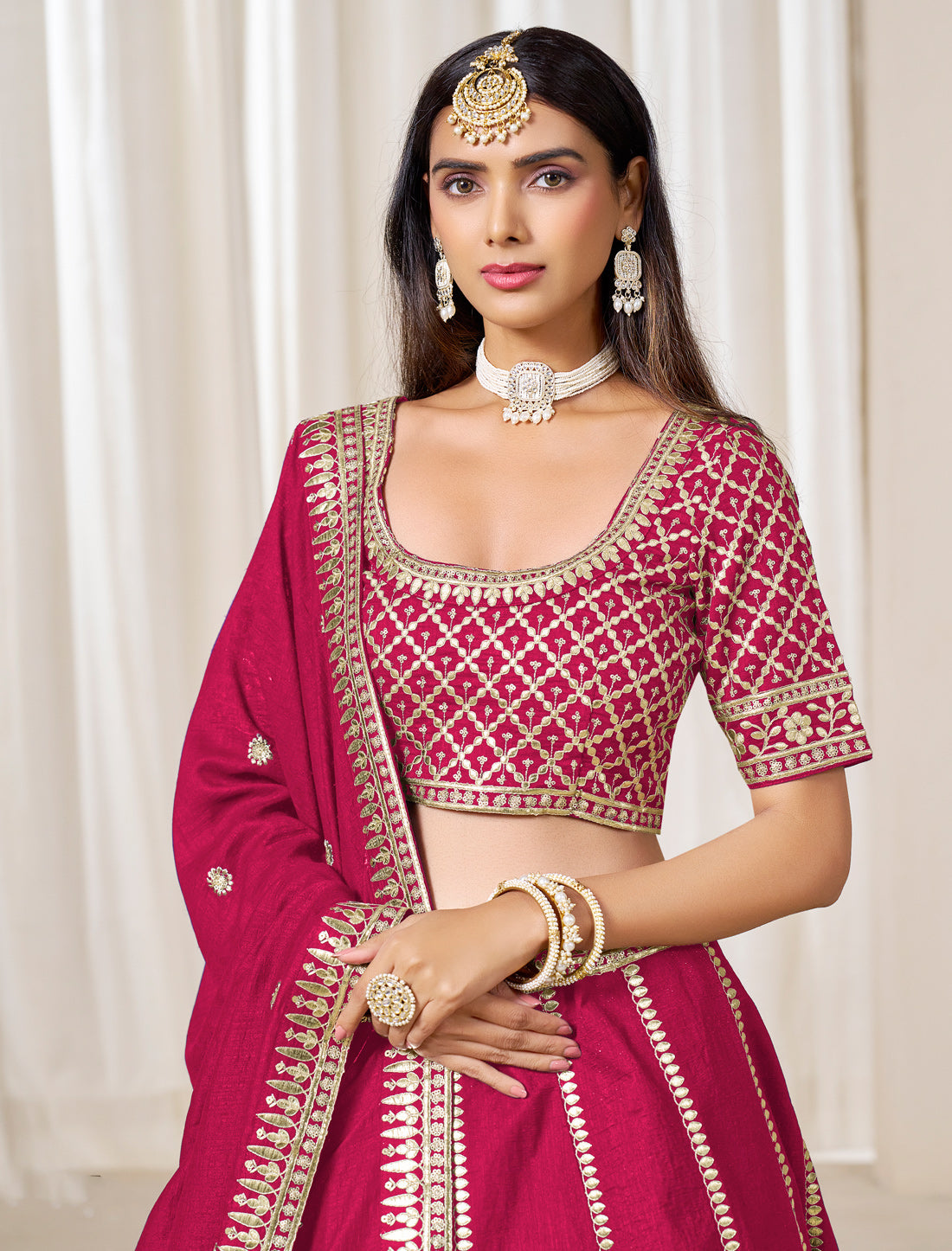 Rani Ethnic Wedding Art Silk Lehenga Choli
