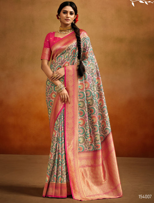 Majestic Grace Soft Handloom Banarasi Silk Saree