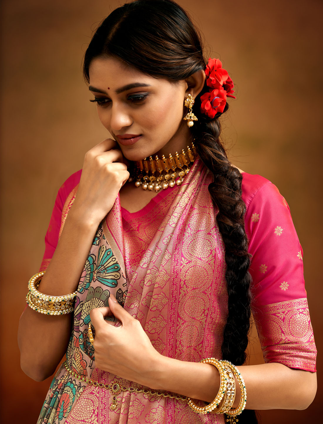 Majestic Grace Soft Handloom Banarasi Silk Saree