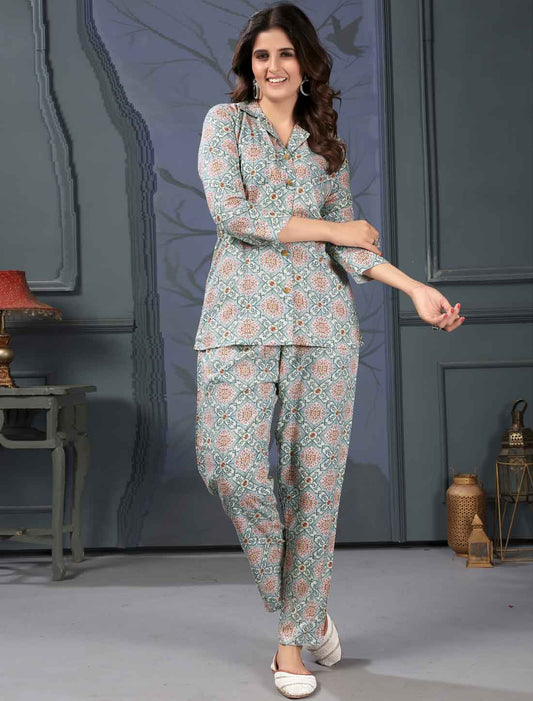 Export Premium Rayon Quality Ethnic Floral Print Co-ord Sets